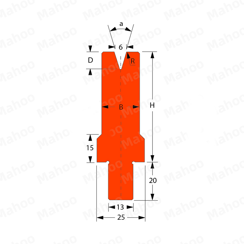 百超折彎機模具MH-V6SC 30°H55.02